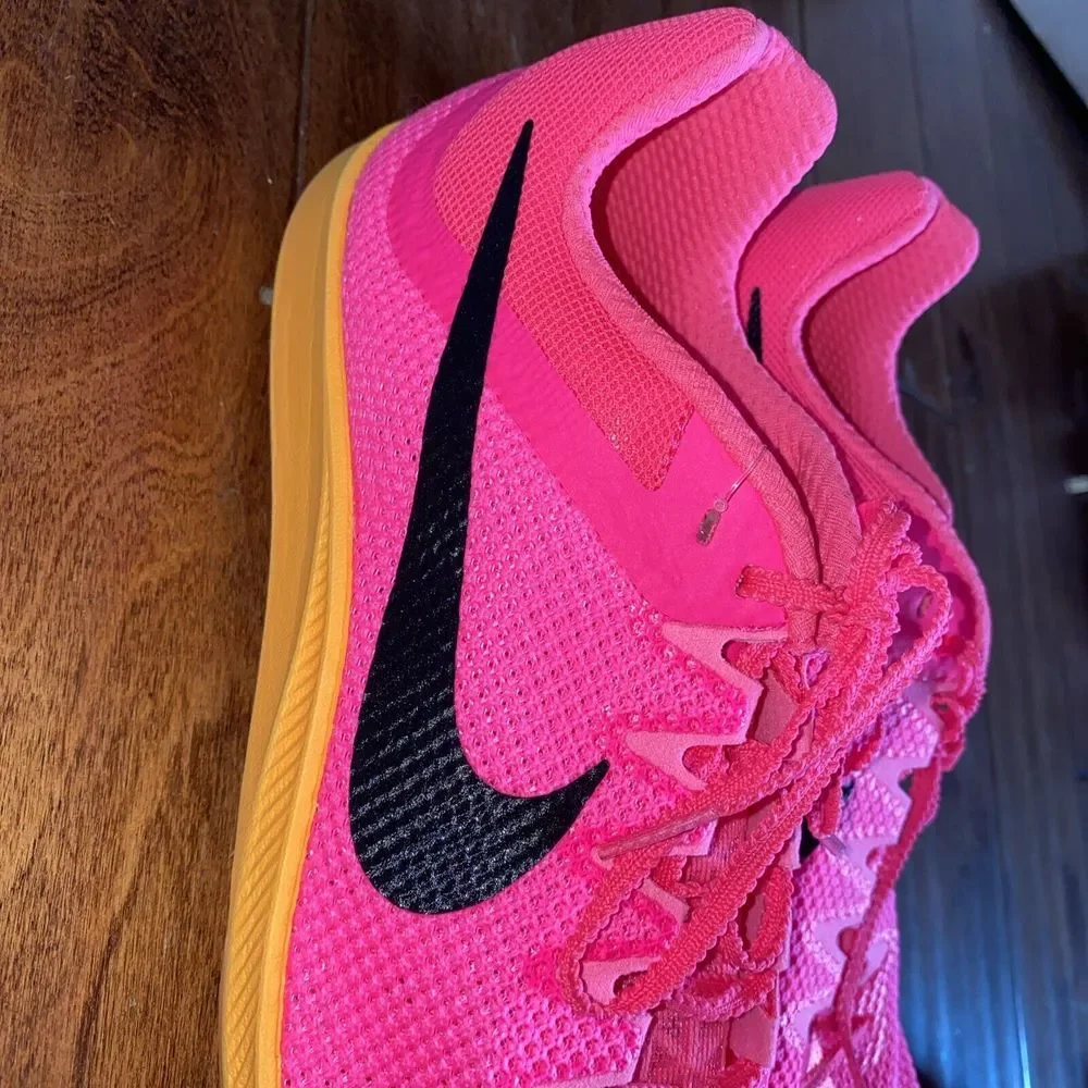 Nike Mens Sz 11.5 Zoom Rival DC8725-600 Pink Track Field ShoesMissing Spikes/Bag